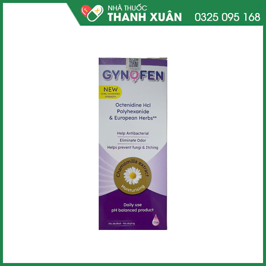 Dung dịch vệ sinh Gynofen New giúp vệ sinh vùng kín hằng ngày, ngăn ngừa viêm nhiễm nấm ngứa, cân bằng pH âm đạo